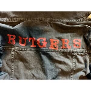 Rutgers hand-painted denim jacket